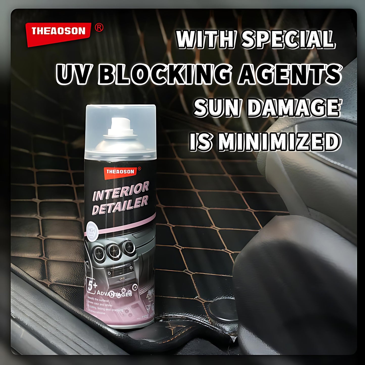THEAOSON Detailer, and Plastic Surfaces Car Interior Detailer and Protectant, waterless Spray Wax:Plastic, Rubber, Leather Cleaner for Car lnteriors&Exteriors、Automotive Care
