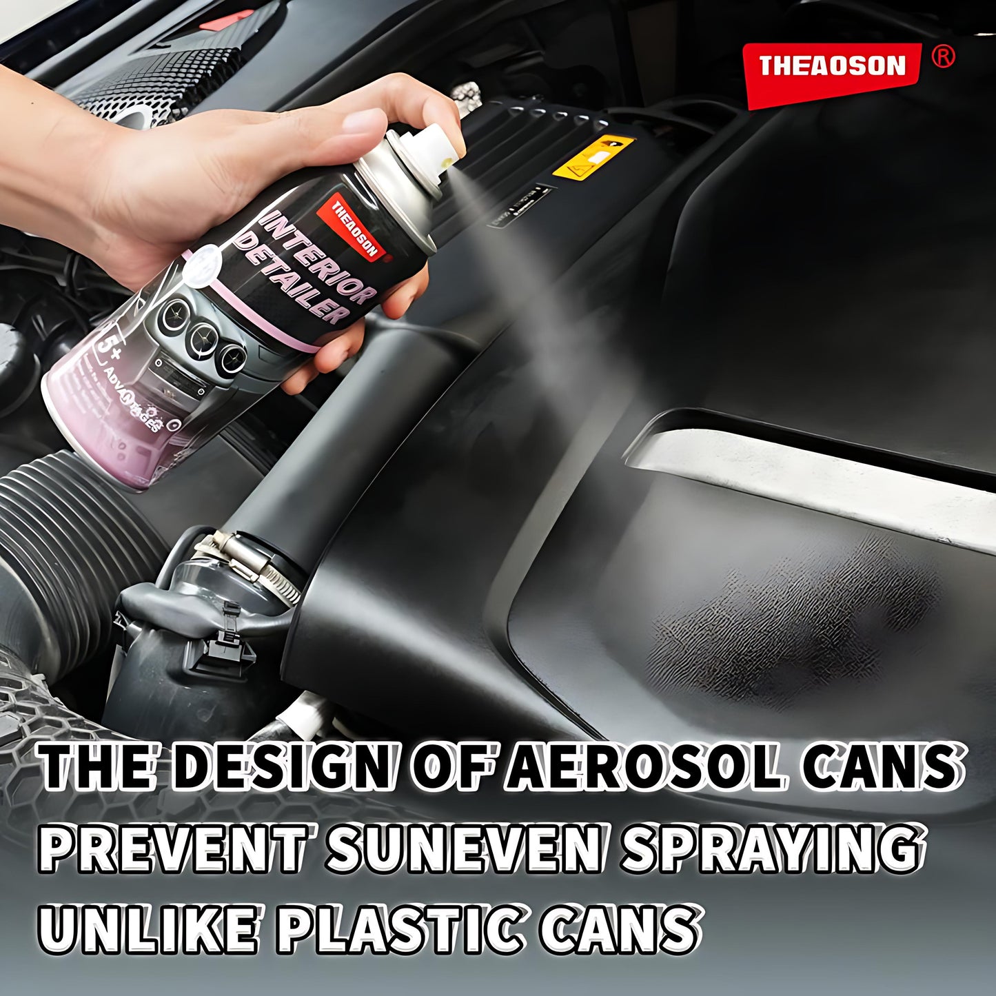 THEAOSON Detailer, and Plastic Surfaces Car Interior Detailer and Protectant, waterless Spray Wax:Plastic, Rubber, Leather Cleaner for Car lnteriors&Exteriors、Automotive Care