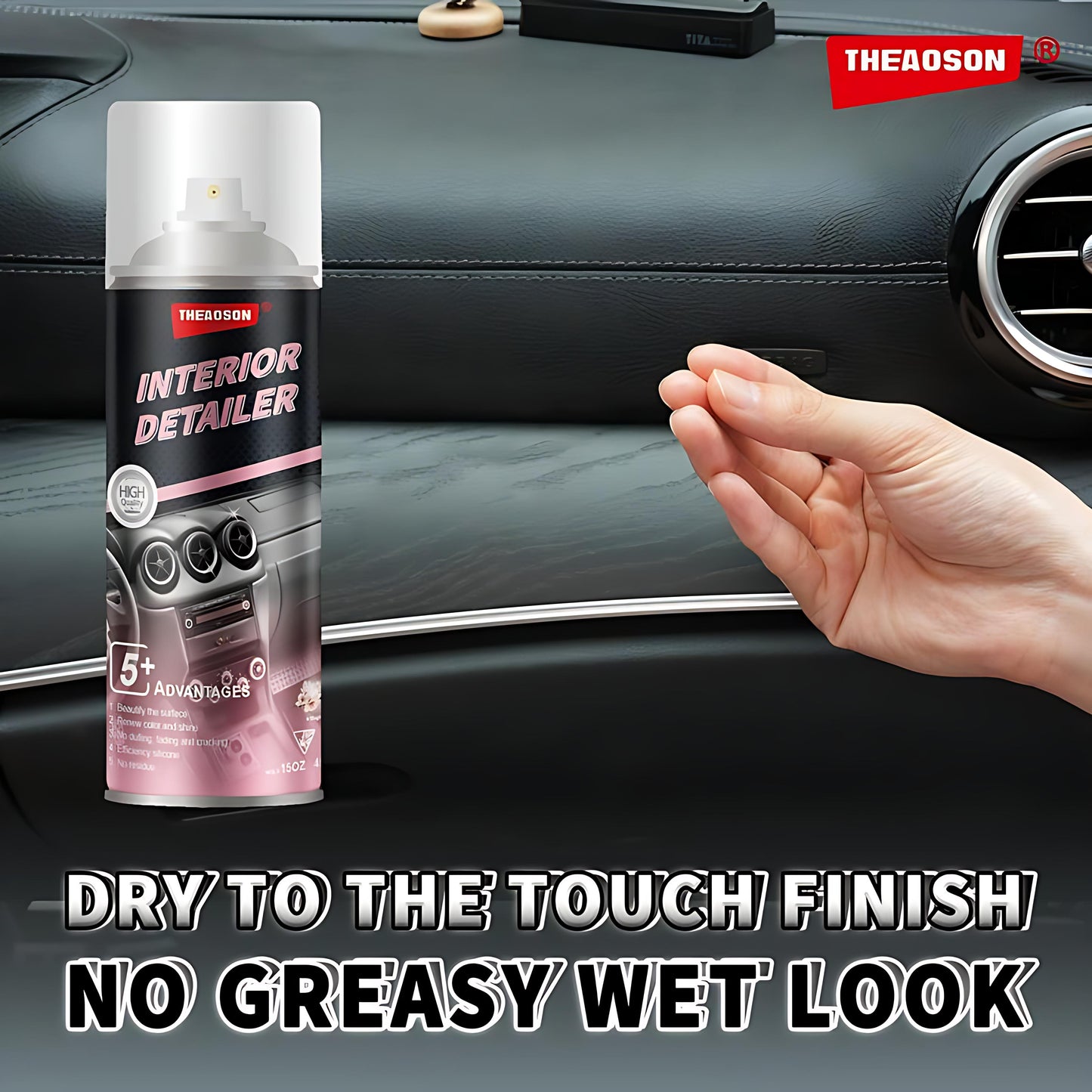 THEAOSON Detailer, and Plastic Surfaces Car Interior Detailer and Protectant, waterless Spray Wax:Plastic, Rubber, Leather Cleaner for Car lnteriors&Exteriors、Automotive Care